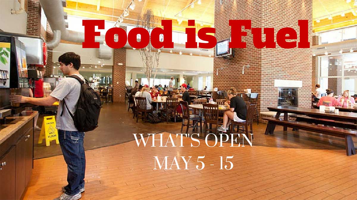 Last Week of Classes and Finals Dining Schedule