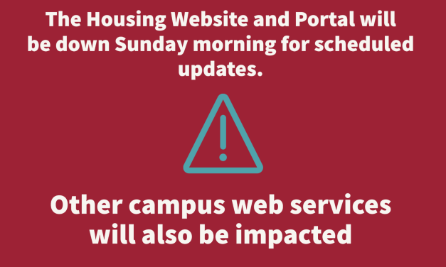 Housing Website and Portal Will Be Down During Internet Outage Sunday Morning